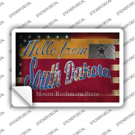 Hello From South Dakota Novelty Postcard Sticker Decals Small