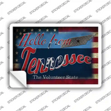 Hello From Tennessee Novelty Postcard Sticker Decals Small