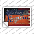 Hello From Virginia Novelty Postcard Sticker Decals Small