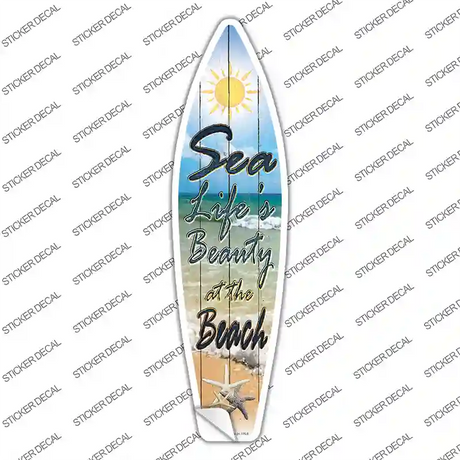 Beach Sea Life Novelty Surfboard Sticker Decal Small