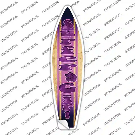 Surfer Girl Novelty Surfboard Sticker Decal Small