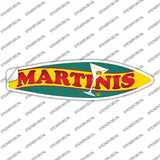 Martinis Novelty Surfboard Sticker Decal Small