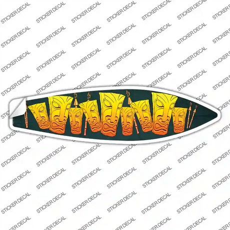 Tiki Novelty Surfboard Sticker Decal Small