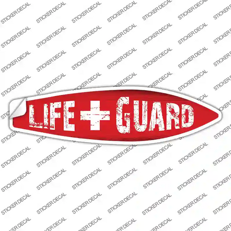 Life Guard Novelty Surfboard Sticker Decal Small