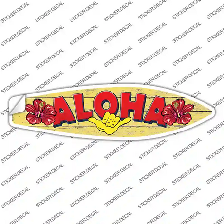 Aloha Novelty Surfboard Sticker Decal Small