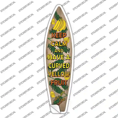 Keep Calm Novelty Surfboard Sticker Decal Small