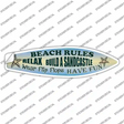 Beach Rules Relax Novelty Surfboard Sticker Decal Small