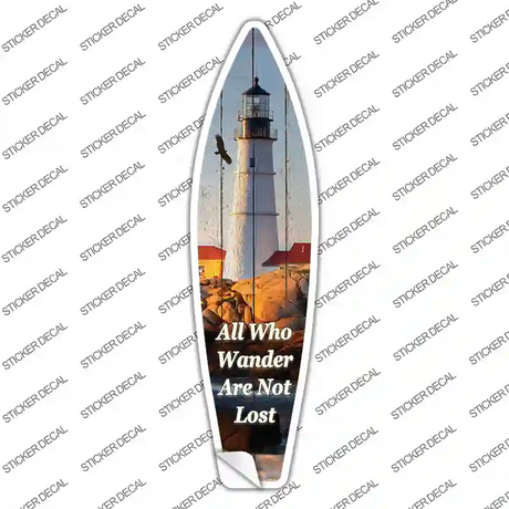 All Who Wander Not Lost Novelty Surfboard Sticker Decal Small