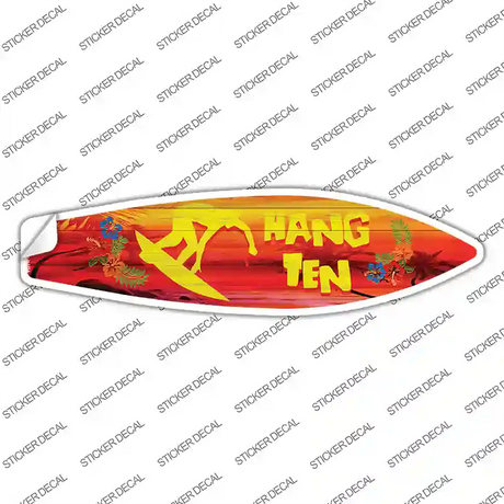 Hang Ten Surfing Novelty Surfboard Sticker Decal Small