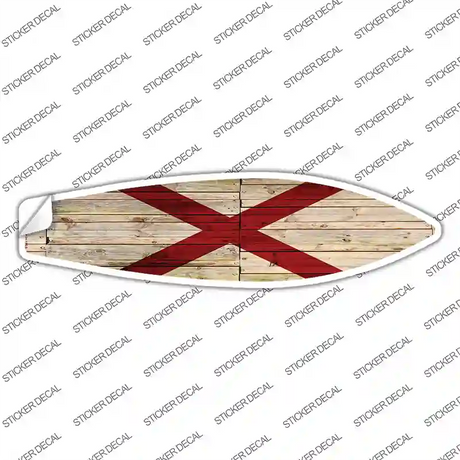 Alabama State Flag Novelty Surfboard Sticker Decal Small