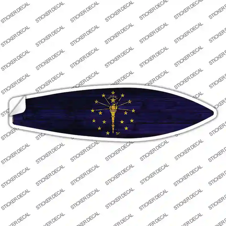 Indiana State Flag Novelty Surfboard Sticker Decal Small