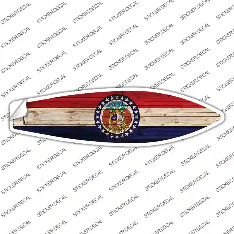Missouri State Flag Novelty Surfboard Sticker Decal