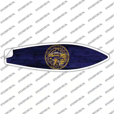 Nebraska State Flag Novelty Surfboard Sticker Decal Small