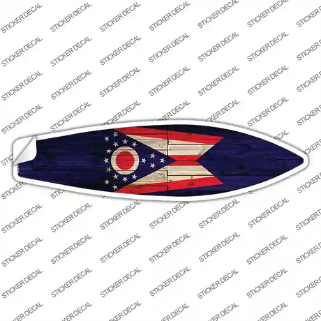 Ohio State Flag Novelty Surfboard Sticker Decal Small