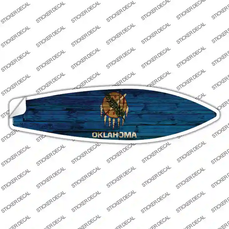 Oklahoma State Flag Novelty Surfboard Sticker Decal Small