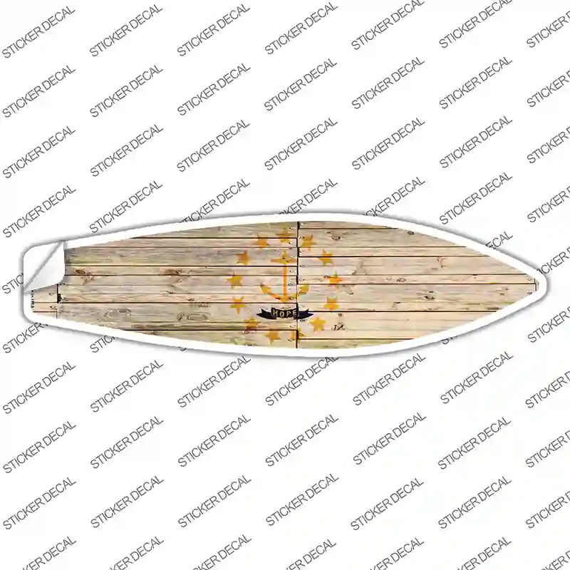Rhode Island State Flag Novelty Surfboard Sticker Decal
