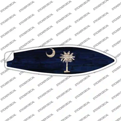 South Carolina State Flag Novelty Surfboard Sticker Decal Small