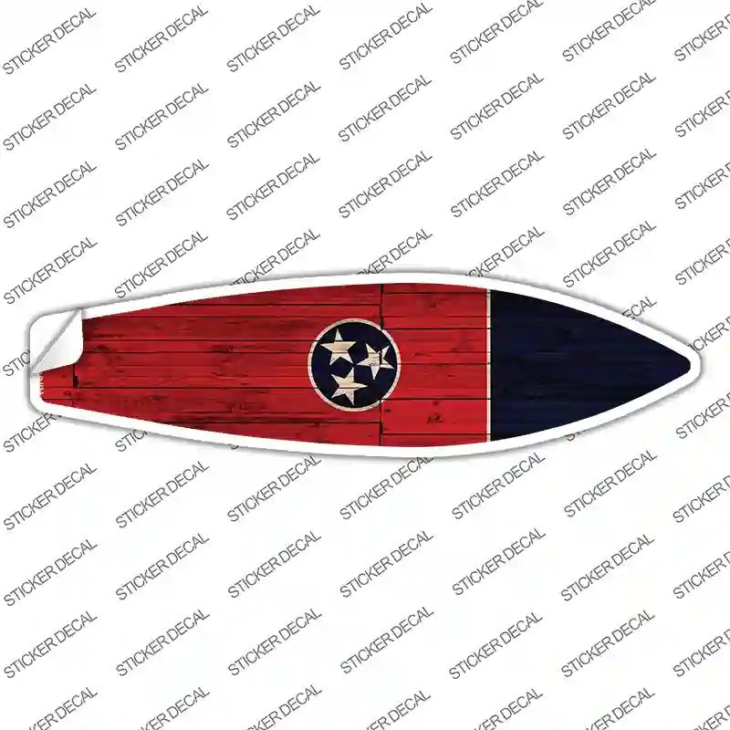 Tennessee State Flag Novelty Surfboard Sticker Decal Small