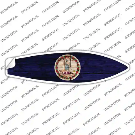 Virginia State Flag Novelty Surfboard Sticker Decal Small