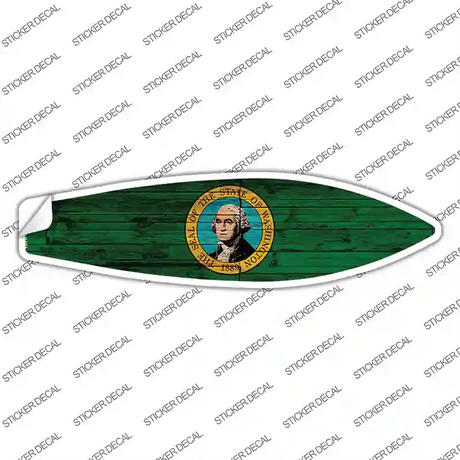 Washington State Flag Novelty Surfboard Sticker Decal Small