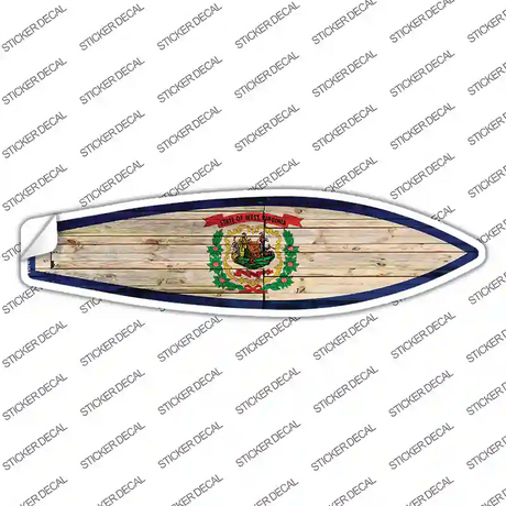 West Virginia State Flag Novelty Surfboard Sticker Decal Small