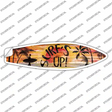 Surfs Up With Surfer Novelty Surfboard Sticker Decal Small