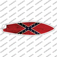 Confederate Flag Novelty Surfboard Sticker Decal Small