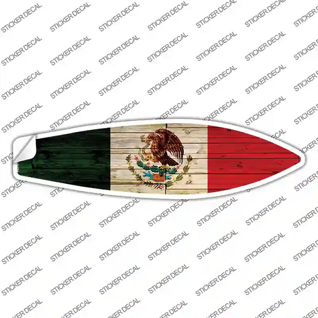 Mexico Flag Novelty Surfboard Sticker Decal