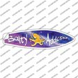 Salty Addiction Novelty Surfboard Sticker Decal Small