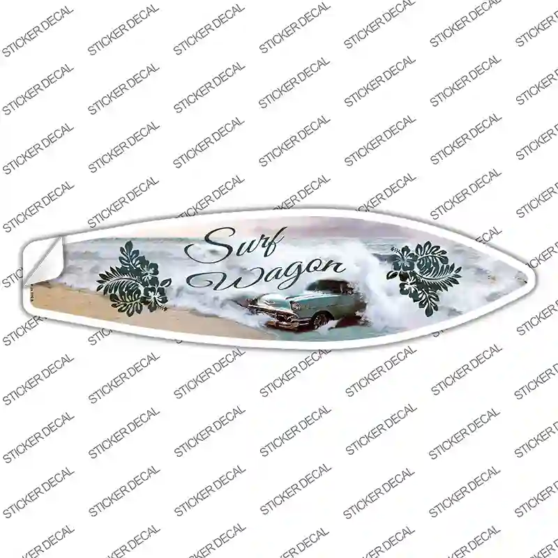 Surf Wagon Novelty Surfboard Sticker Decal