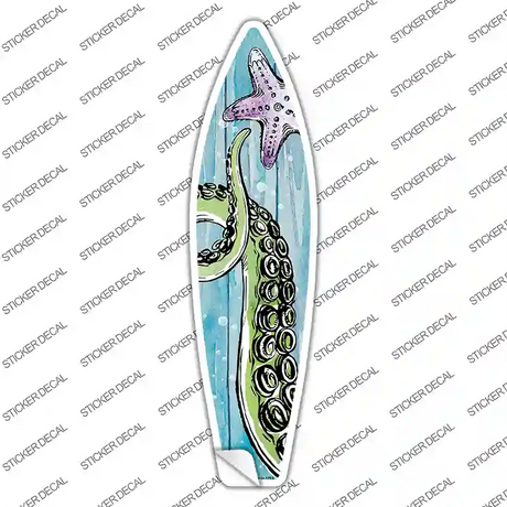 Octopus Tentacle and Starfish Novelty Surfboard Sticker Decal Small