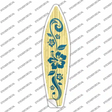 Hibiscus Floweron Wood Novelty Surfboard Sticker Decal Small