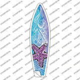 Starfish on Water Novelty Surfboard Sticker Decal Small