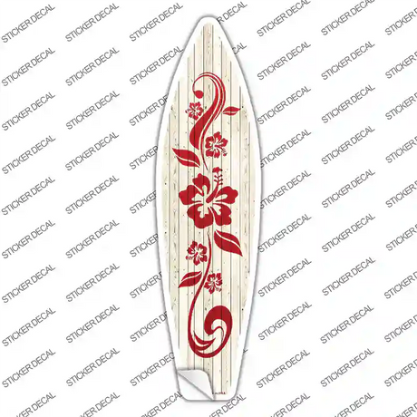 Hibiscus Flower Novelty Surfboard Sticker Decal Small