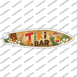 Tiki Bar With Torches Novelty Surfboard Sticker Decal Small