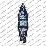 Take Me to the Beach Novelty Surfboard Sticker Decal Small