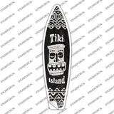 Tiki Island Novelty Surfboard Sticker Decal Small