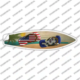 Connecticut Flag Flip Flop Novelty Surfboard Sticker Decal Small