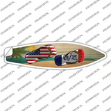 Iowa Flag Flip Flop Novelty Surfboard Sticker Decal Small