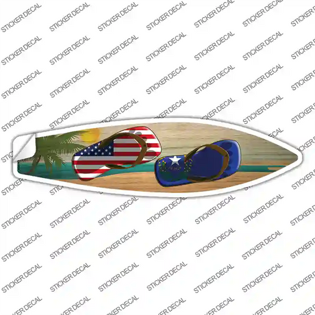 Nevada Flag Flip Flop Novelty Surfboard Sticker Decal Small