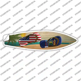 New York Flag Flip Flop Novelty Surfboard Sticker Decal Small