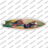 Ohio Flag Flip Flop Novelty Surfboard Sticker Decal Small