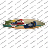 South Carolina Flag Flip Flop Novelty Surfboard Sticker Decal Small