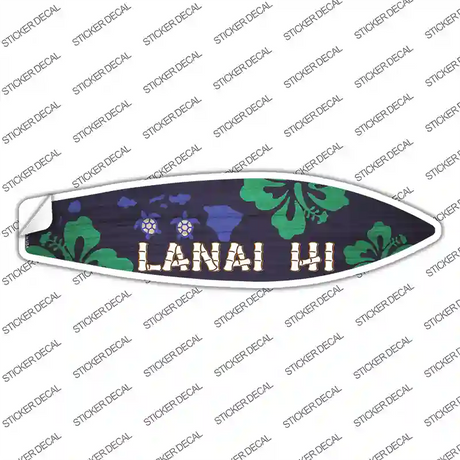 Lanai Hawaii Novelty Surfboard Sticker Decal