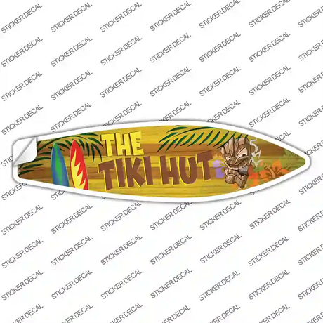 The Tiki Hut Novelty Surfboard Sticker Decal Small