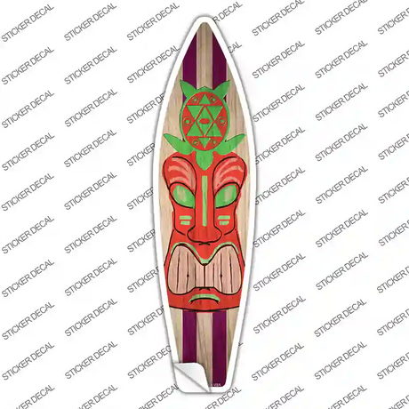 Tiki Turtle Novelty Surfboard Sticker Decal Small