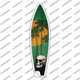 Skull And Palm Trees Novelty Surfboard Sticker Decal Small