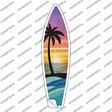 Palm Trees Sunset Novelty Surfboard Sticker Decal Small