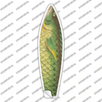 Green Fish Novelty Surfboard Sticker Decal Small