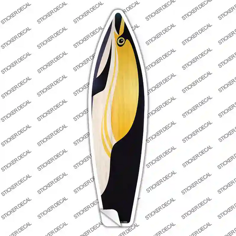 Black And Yellow Fish Novelty Surfboard Sticker Decal Small